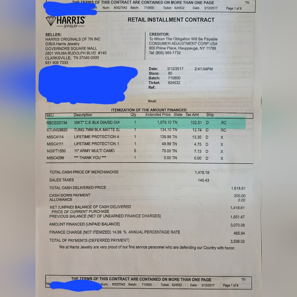 Black Diamond Engagament Ring - image 8